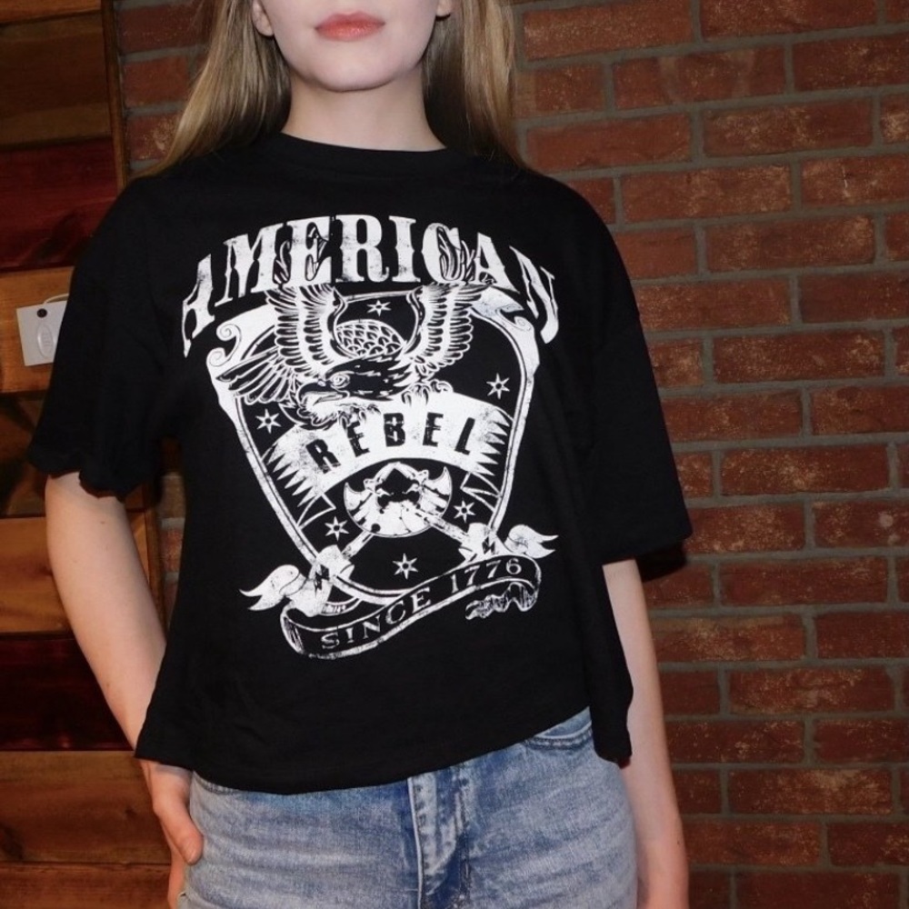 NWT! American Rebel Crop Top Tee